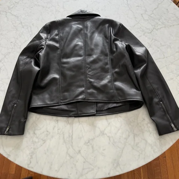 GAP Vegan-Leather Moto Jacket - Picture 3 of 8